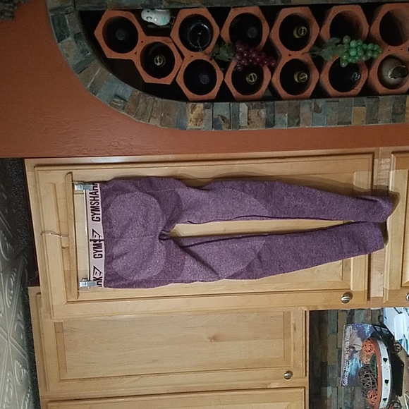 Gymshark Flex High Waisted Leggings Multicolor Logo Band Print - Picture 2 of 3